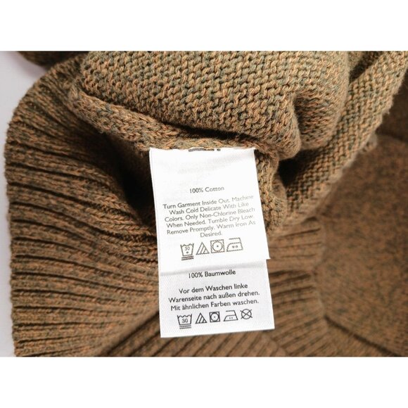 Eddie Bauer Mens 2XL Brown Pullover Sweater Cotton Quarter Zip Rib Knit Grandpa - Picture 8 of 10